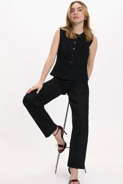 Vila Chaleco vaquero animal print^Mujer Chaquetas