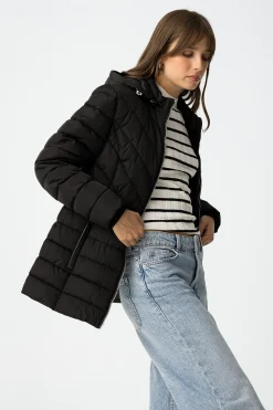 Tiffosi Chaqueta Acolchada con Capucha Removible^Mujer Abrigos