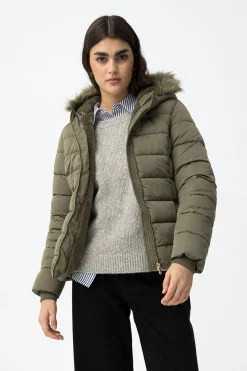 Tiffosi Chaqueta acolchada con capucha^Mujer Chaquetas