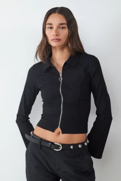 Balmohk Chaqueta ajustada cremallera^Mujer Chaquetas