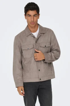 Only & Sons Chaqueta antelina^Hombre Cazadoras