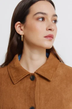 Springfield Chaqueta antelina bolsillos^Mujer Chaquetas