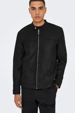 Only & Sons Chaqueta biker antelina^Hombre Cazadoras