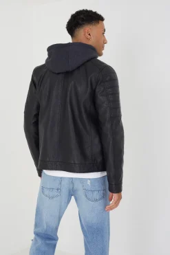 Brave Soul Chaqueta biker con capucha^Hombre Cazadoras