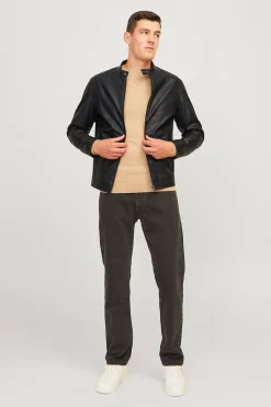 JJ REBEL Chaqueta biker sint&eacute;tica corta^Hombre Cazadoras