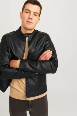 JJ REBEL Chaqueta biker sint&eacute;tica corta^Hombre Cazadoras