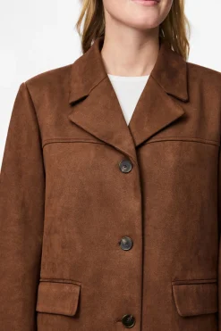 Pieces Chaqueta blazer antelina^Mujer Chaquetas|Total Look