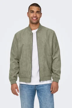 Only & Sons Chaqueta bomber antelina^Hombre Cazadoras