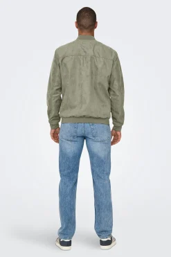 Only & Sons Chaqueta bomber antelina^Hombre Cazadoras