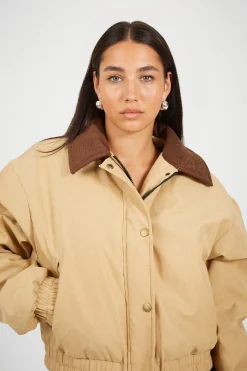 Brave Soul Chaqueta bomber con cuello pana^Mujer Chaquetas