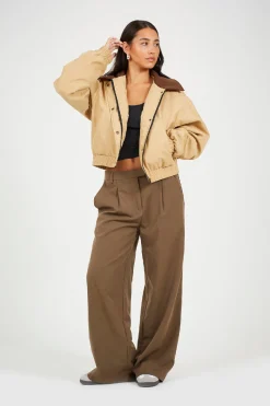 Brave Soul Chaqueta bomber con cuello pana^Mujer Chaquetas