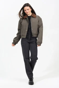 Brave Soul Chaqueta bomber con cuello pana^Mujer Chaquetas