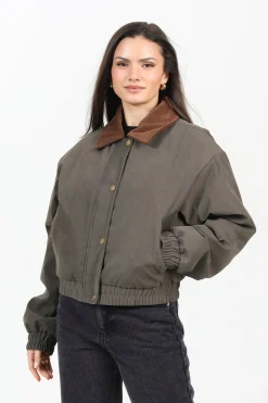 Brave Soul Chaqueta bomber con cuello pana^Mujer Chaquetas