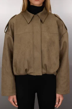 Trendyol Chaqueta bomber efecto ante^Mujer Chaquetas