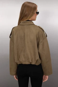 Trendyol Chaqueta bomber efecto ante^Mujer Chaquetas