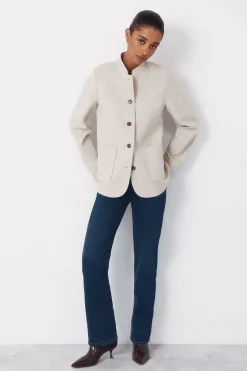 Cortefiel Chaqueta con cuello mao^Mujer Chaquetas