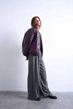 Topshop Chaqueta corta de nylon^Mujer Chaquetas