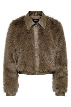 Only Chaqueta corta de pelo sint&eacute;tico^Mujer Chaquetas|Abrigos