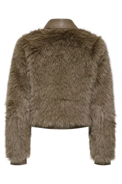 Only Chaqueta corta de pelo sint&eacute;tico^Mujer Chaquetas|Abrigos