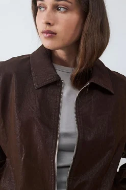 Balmohk Chaqueta corta efecto desgastado^Mujer Chaquetas