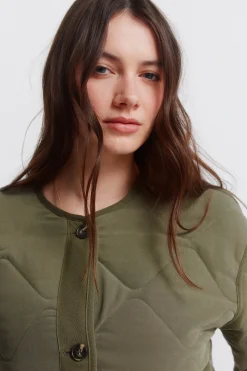 Springfield Chaqueta corta verde acolchada^Mujer Chaquetas