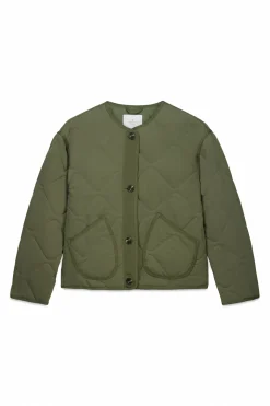 Springfield Chaqueta corta verde acolchada^Mujer Chaquetas