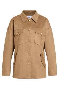 Vila Chaqueta de antelina abotonada^Mujer Chaquetas