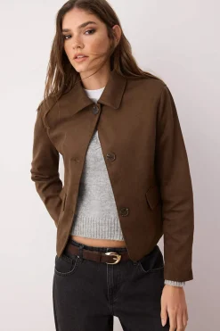 Trendyol Chaqueta de efecto ante^Mujer Chaquetas