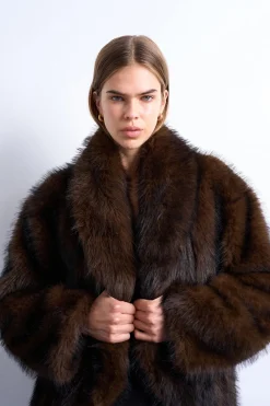 Topshop Chaqueta de pelo^Mujer Abrigos