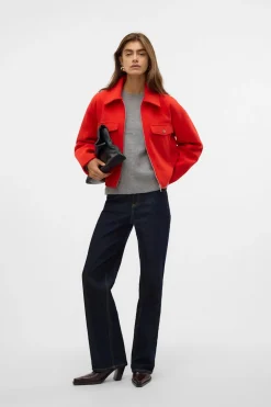 Vero Moda Chaqueta fieltro manga larga^Mujer Chaquetas