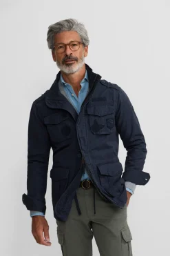 Silbon Chaqueta militar parches dye^Hombre Cazadoras