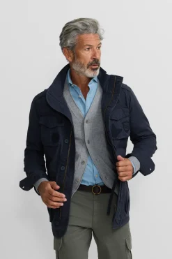 Silbon Chaqueta militar parches dye^Hombre Cazadoras