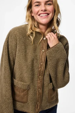 Pieces Chaqueta pana detalles ante^Mujer Chaquetas