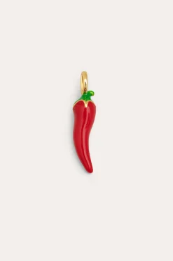 Singularu Charm Chili Pepper Ba&ntilde;o Oro^Mujer Bisutería