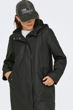 Only Chubasquero largo con capucha^Mujer Chaquetas