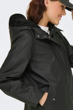 Only Chubasquero largo con capucha^Mujer Chaquetas