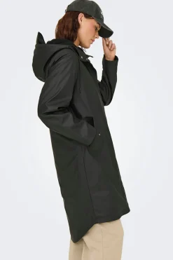 Only Chubasquero largo con capucha^Mujer Chaquetas