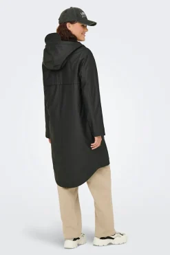 Only Chubasquero largo con capucha^Mujer Chaquetas