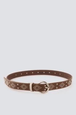 Springfield Cinturón hebilla redonda tachas^Mujer Cinturones