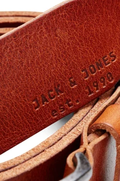 Jack & Jones Cintur&oacute;n piel hebilla met&aacute;lica^Hombre Cinturones