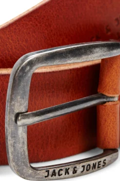 Jack & Jones Cintur&oacute;n piel hebilla met&aacute;lica^Hombre Cinturones