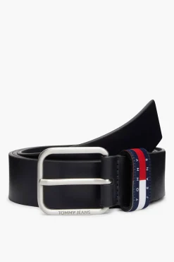 Tommy Jeans Cintur&oacute;n marino con hebilla met&aacute;lica^Hombre Cinturones