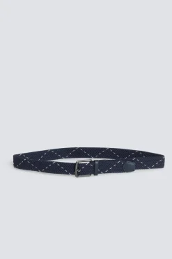 Springfield Cintur&oacute;n trenzado monocolor con cruz en contraste^Hombre Cinturones