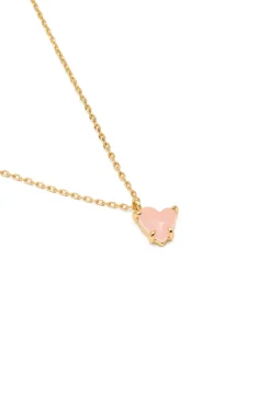 Singularu Collar Adorable Heart Pink Ba&ntilde;o Oro^Mujer Bisutería