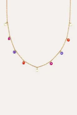 Singularu Collar Color Bits Acero Ba&ntilde;o Oro^Mujer Bisutería