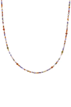 Singularu Collar Long Full Crystal Summer Acero Ba&ntilde;o Oro^Mujer Bisutería