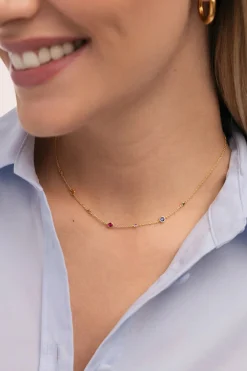 Singularu Collar New Orbit Multicolor Baño Oro^Mujer Bisutería