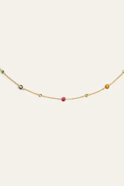 Singularu Collar New Orbit Multicolor Ba&ntilde;o Oro^Mujer Bisutería