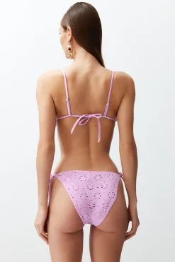 Trendyol Conjunto de bikini triangular brocado^Mujer Baño