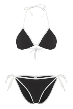 Trendyol Conjunto de bikini triangular B&W^Mujer Baño
